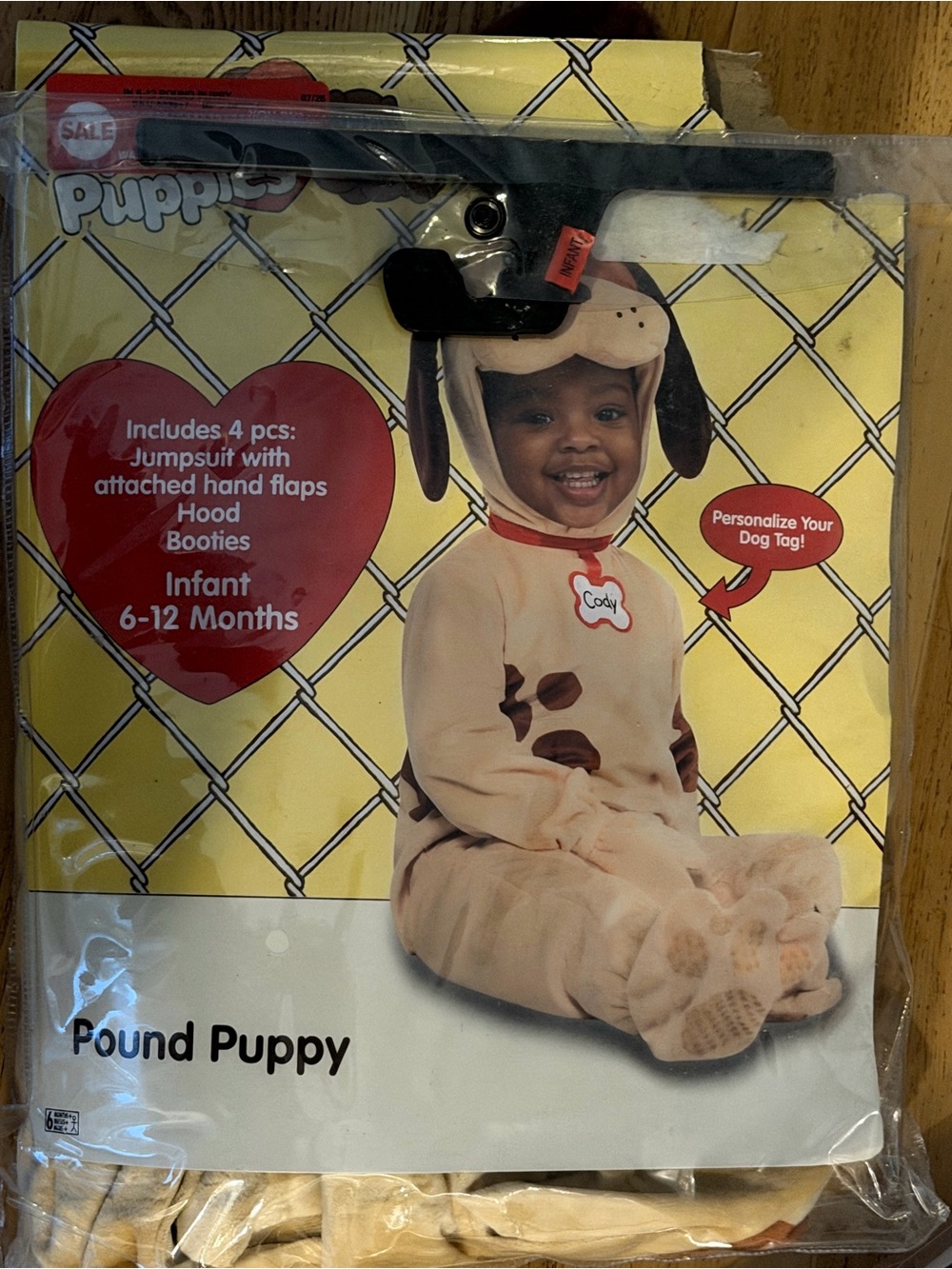 Pound Puppy Infant Puppy Costume -Beige with Brown Spots baby 6-12 months infant